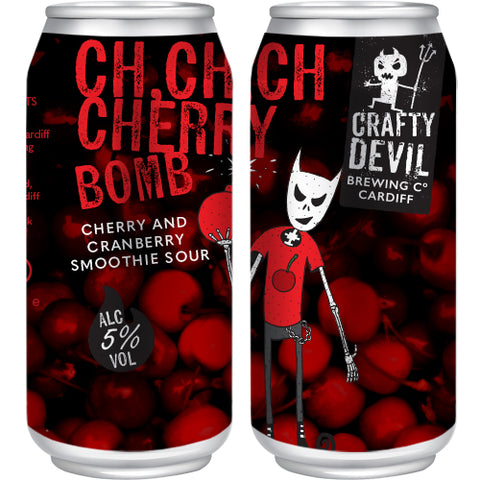 Ch Ch Ch Cherry Bomb - Cherry and Cranberry Smoothie Sour. 5%. 4 x 440ml Cans