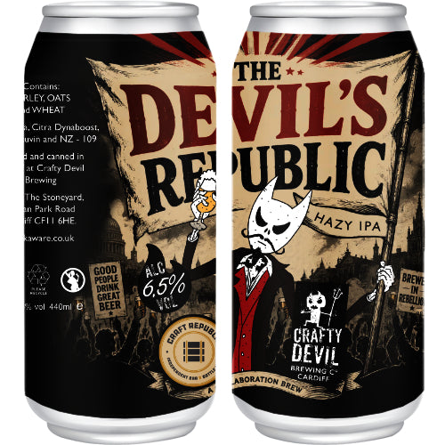 THE DEVIL'S REPUBLIC - 6.5% Hazy IPA - Collab with Craft Republic