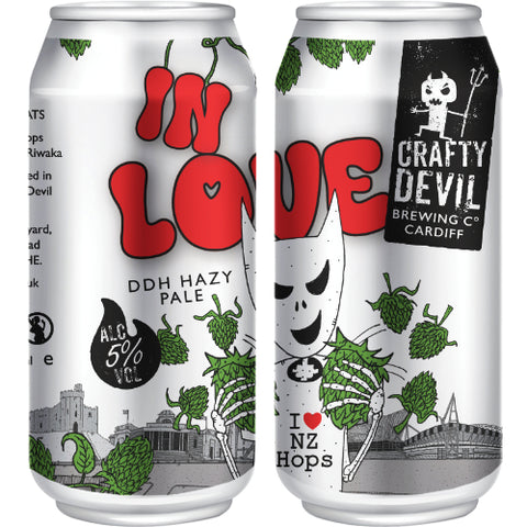 IN LOVE. 5% DDH Hazy Pale. 4 x 440ml Cans