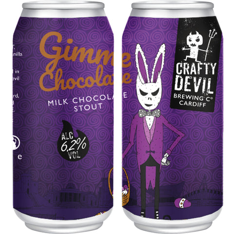 GIMME CHOCOLATE. 6% Chocolate Milk Stout. 4 x 440ml Cans